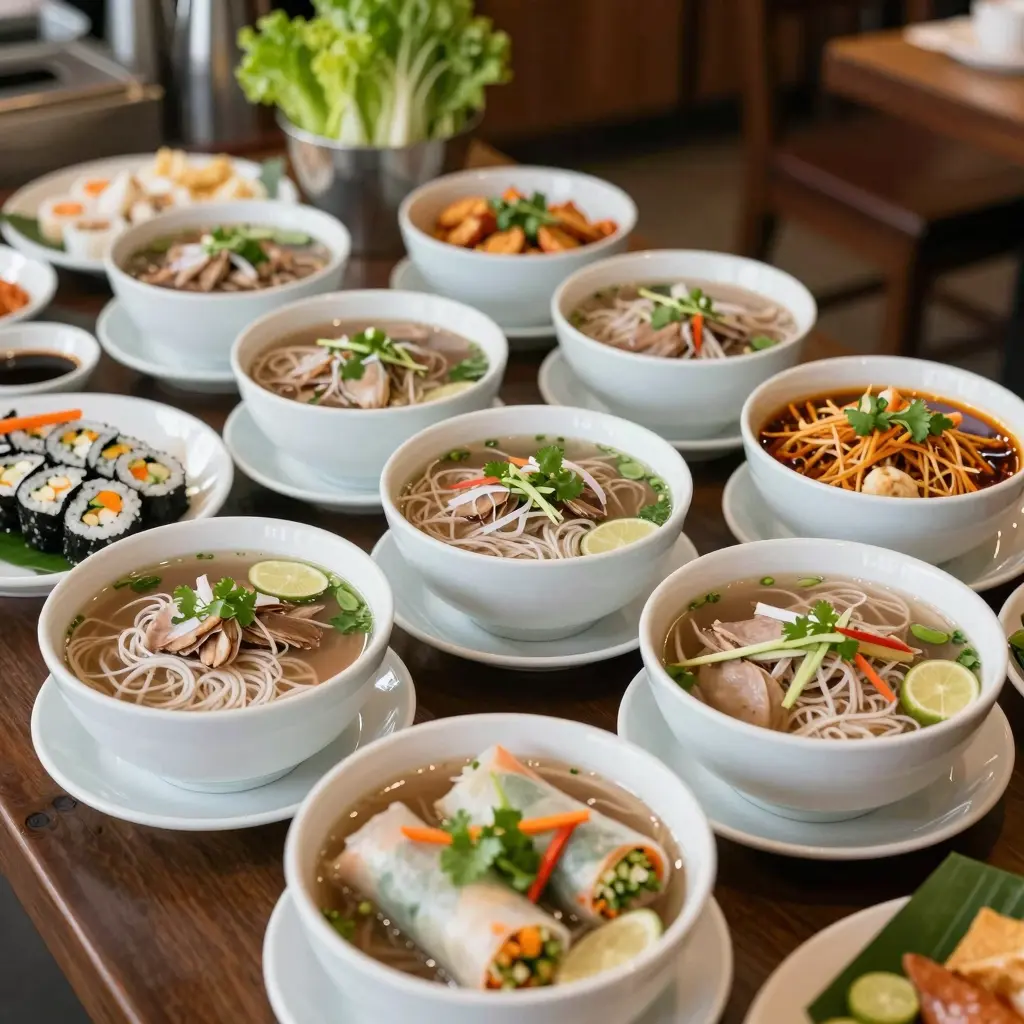 Buffet Spread at MJ Vietnamese Restaurant